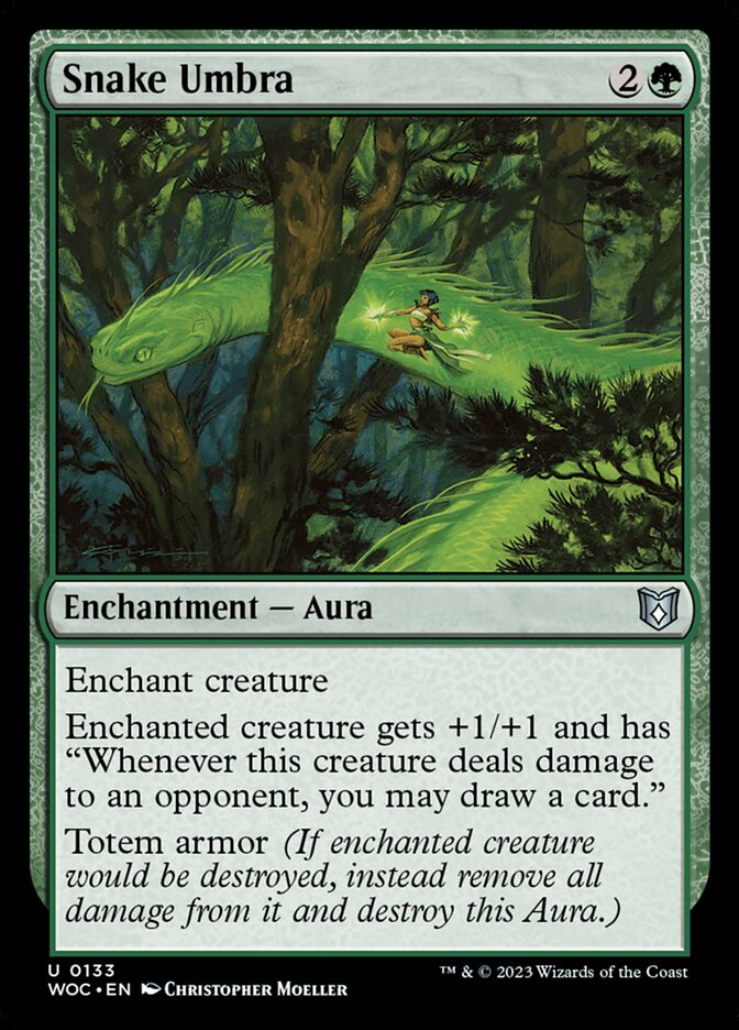 Snake Umbra (133) - Wilds of Eldraine Commander (WOC)