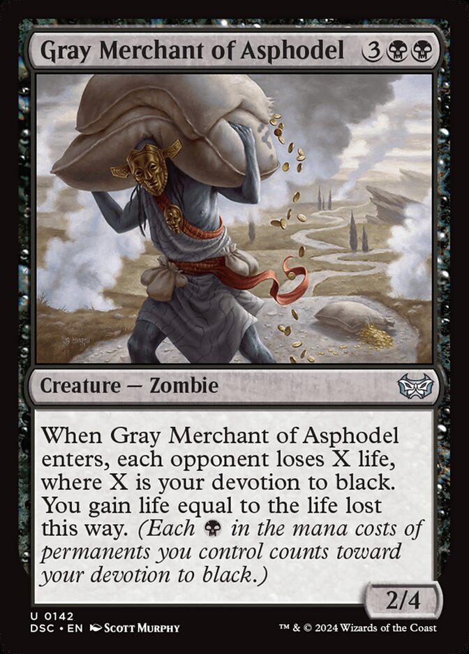 Gray Merchant of Asphodel (142) - Duskmourn: House of Horror Commander (DSC)