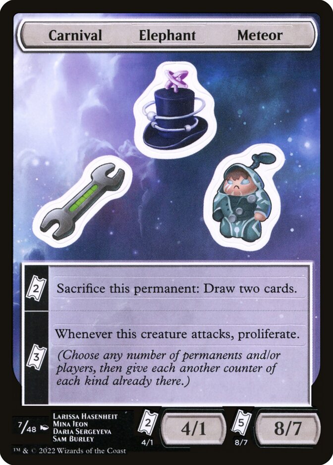 Carnival Elephant Meteor (7) - Unfinity Sticker Sheets (SUNF)