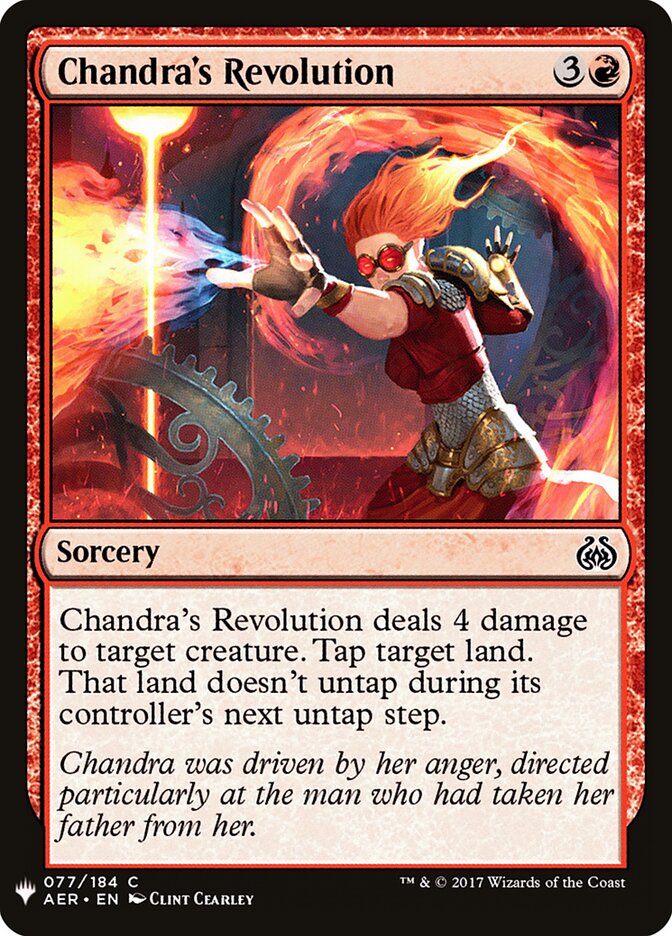 Chandra's Revolution (AER-77) - The List (PLST)