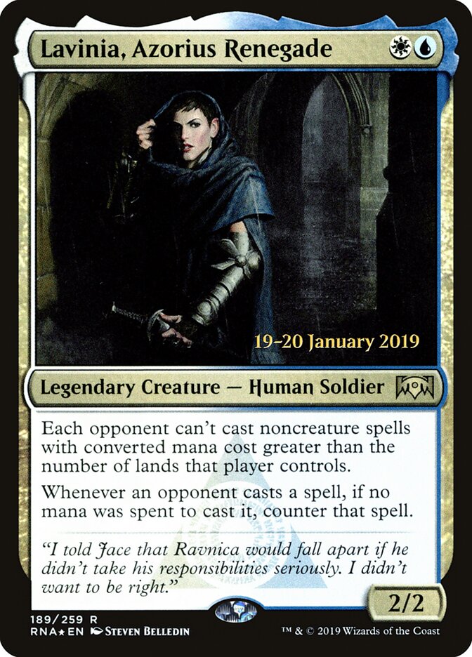 Lavinia, Azorius Renegade (189s) - Ravnica Allegiance Promos (PRNA)