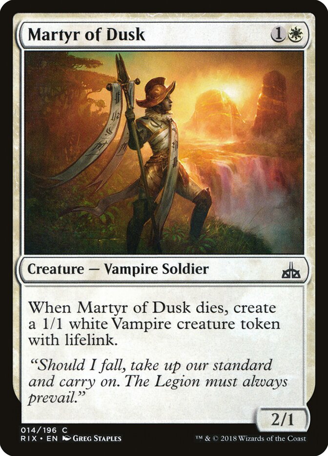 Martyr of Dusk (14) - Rivals of Ixalan (RIX)
