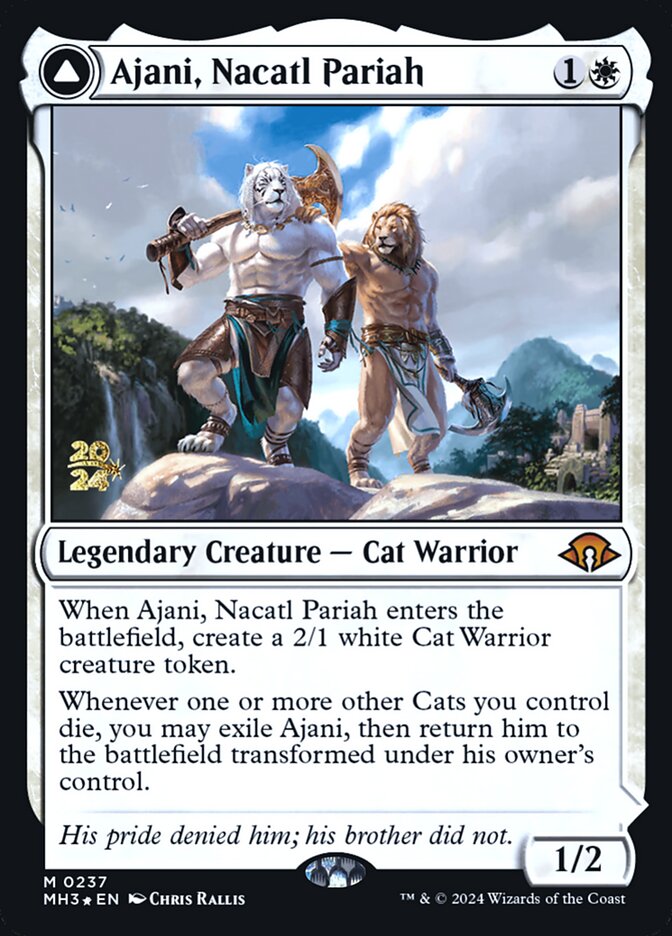 Ajani, Nacatl Pariah // Ajani, Nacatl Avenger (237s) - Modern Horizons 3 Promos (PMH3)