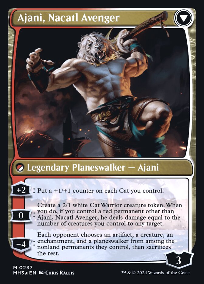 Ajani, Nacatl Pariah // Ajani, Nacatl Avenger (237s) - Modern Horizons 3 Promos (PMH3)