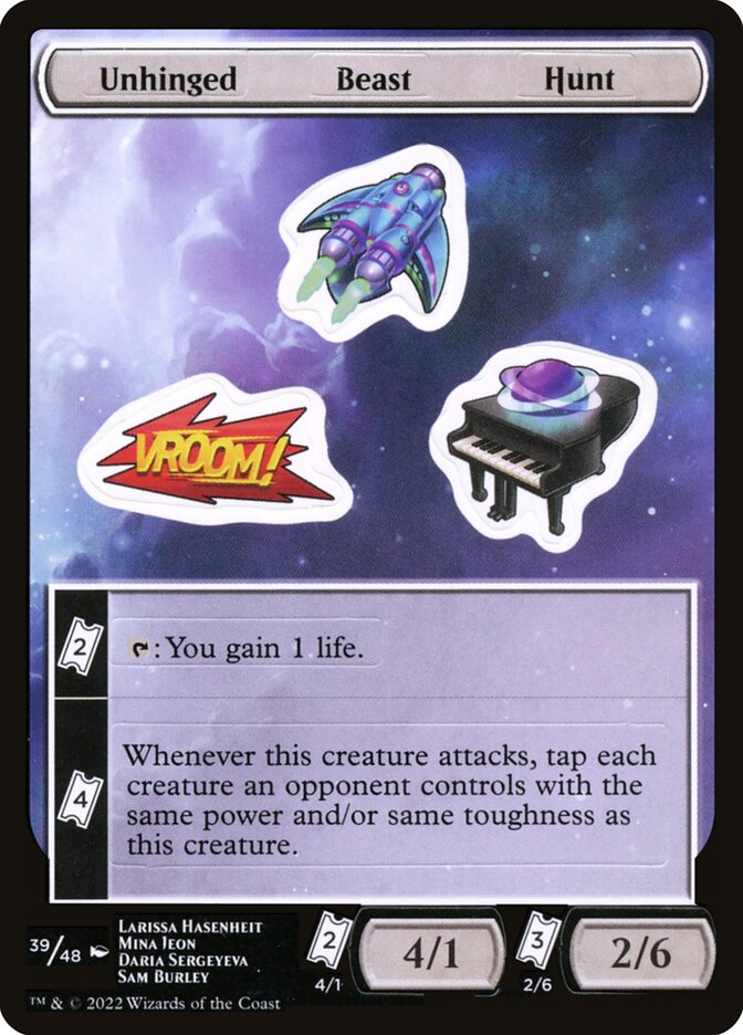 Unhinged Beast Hunt (39) - Unfinity Sticker Sheets (SUNF)