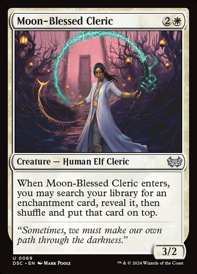 Moon-Blessed Cleric (69) - Duskmourn: House of Horror Commander (DSC)