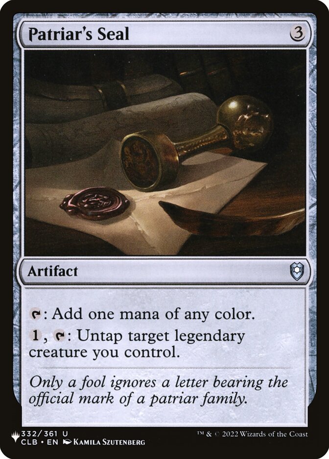 Patriar's Seal (CLB-332) - The List (PLST)