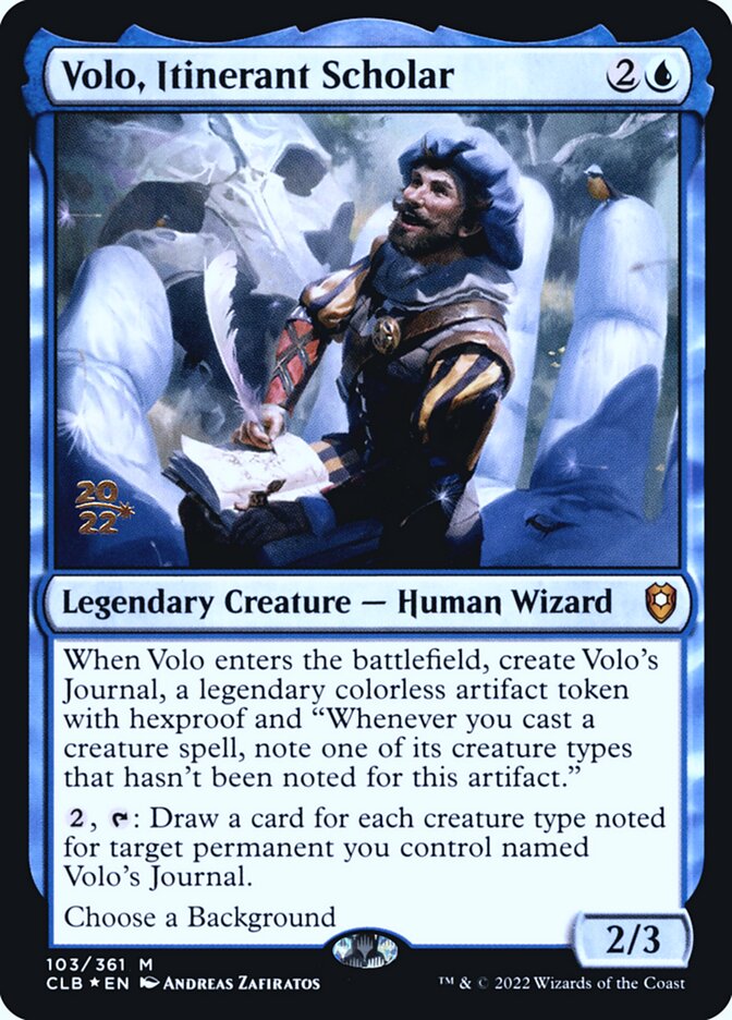 Volo, Itinerant Scholar (103s) - Battle for Baldur's Gate Promos (PCLB)