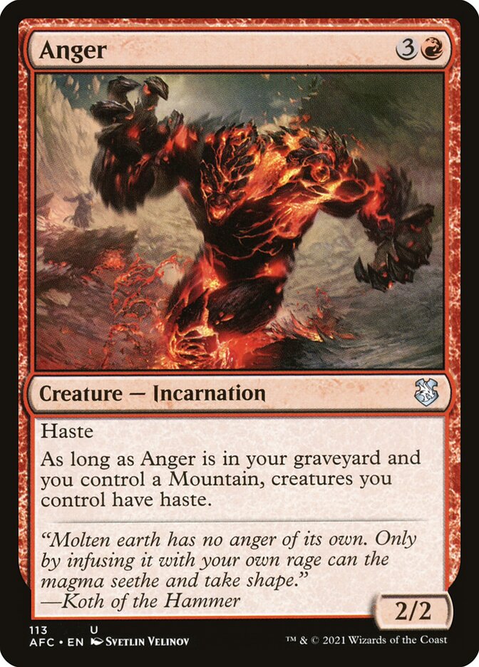 Anger (113) - Forgotten Realms Commander (AFC)