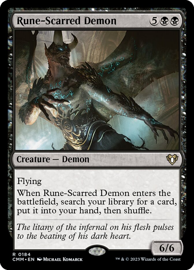 Rune-Scarred Demon (184) - Commander Masters (CMM)