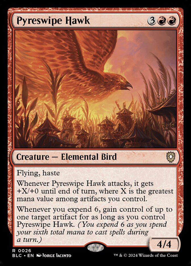 Pyreswipe Hawk (26) - Bloomburrow Commander (BLC)
