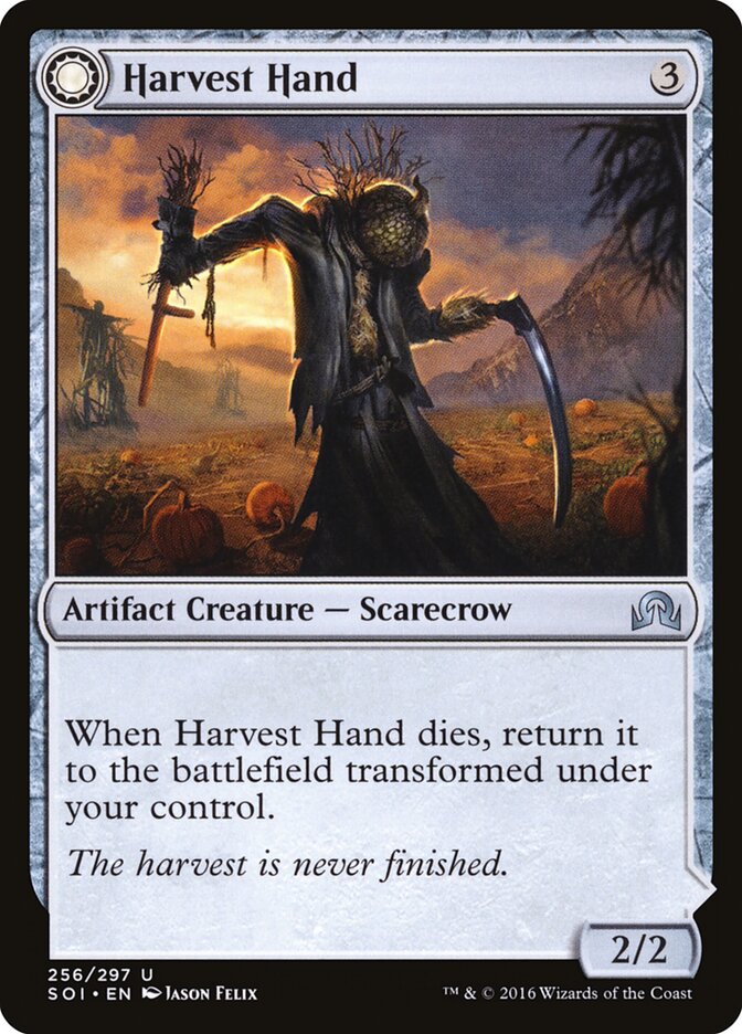 Harvest Hand // Scrounged Scythe (256) - Shadows over Innistrad (SOI)