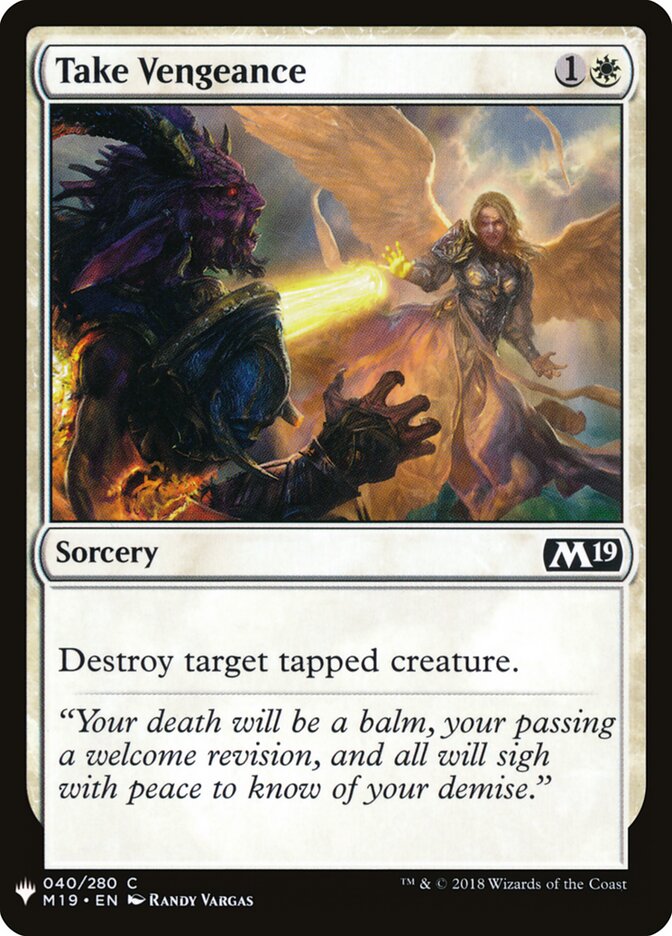 Take Vengeance (M19-40) - The List (PLST)