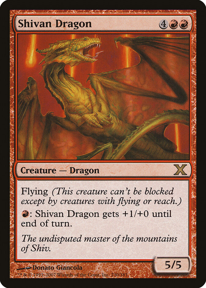 Shivan Dragon (230) - Tenth Edition (10E)