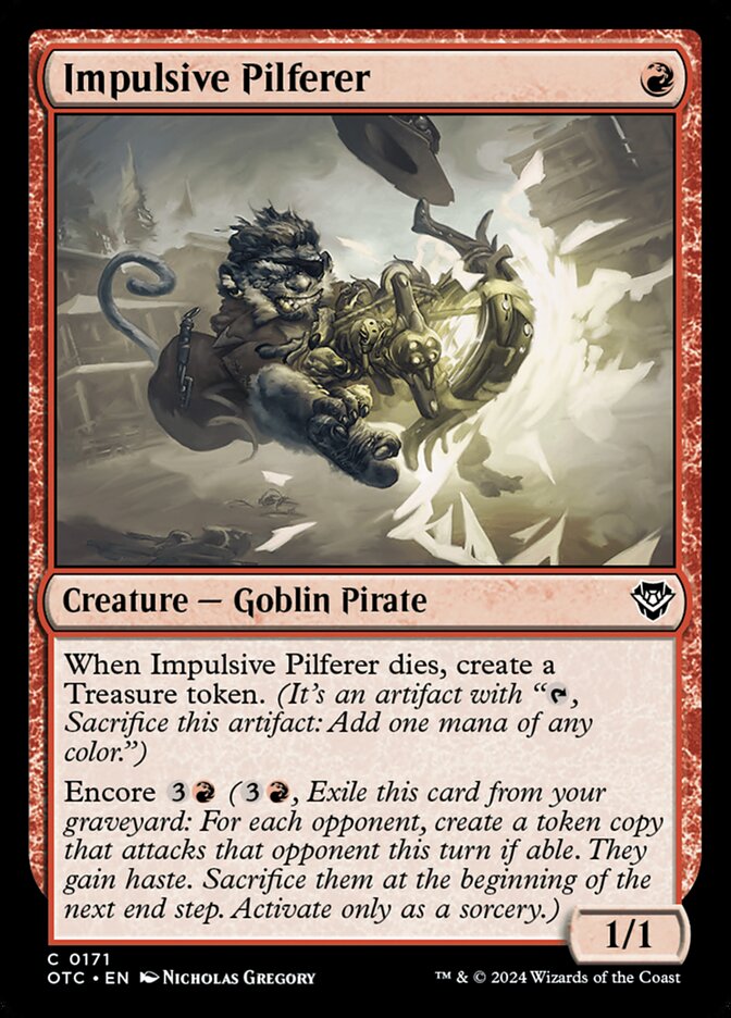 Impulsive Pilferer (171) - Outlaws of Thunder Junction Commander (OTC)