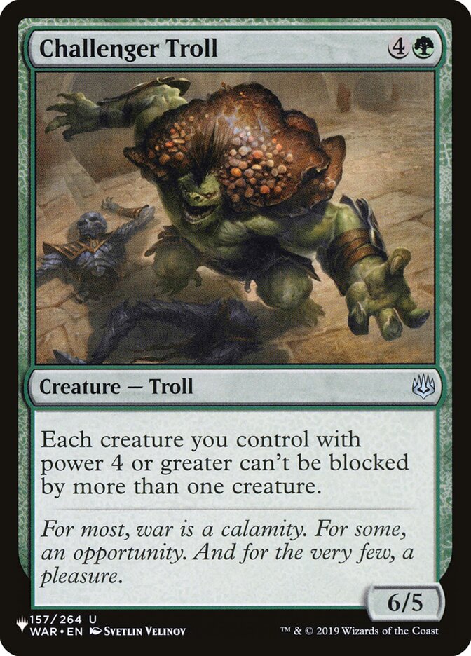 Challenger Troll (WAR-157) - The List (PLST)