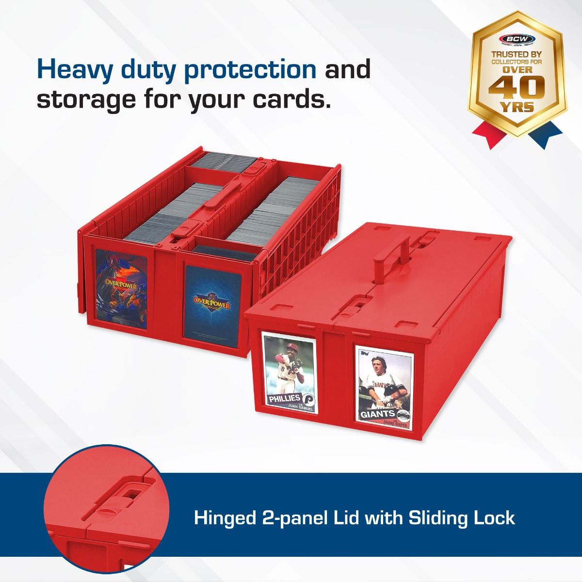 BCW Collectible Card Bin - 1600ct. Red