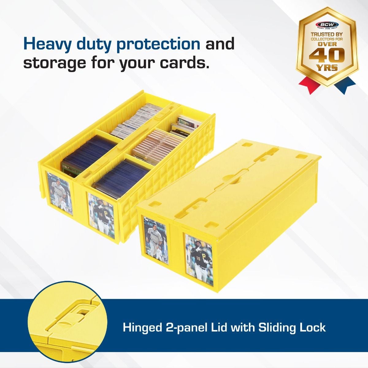 BCW Collectible Card Bin - 1600ct. Yellow