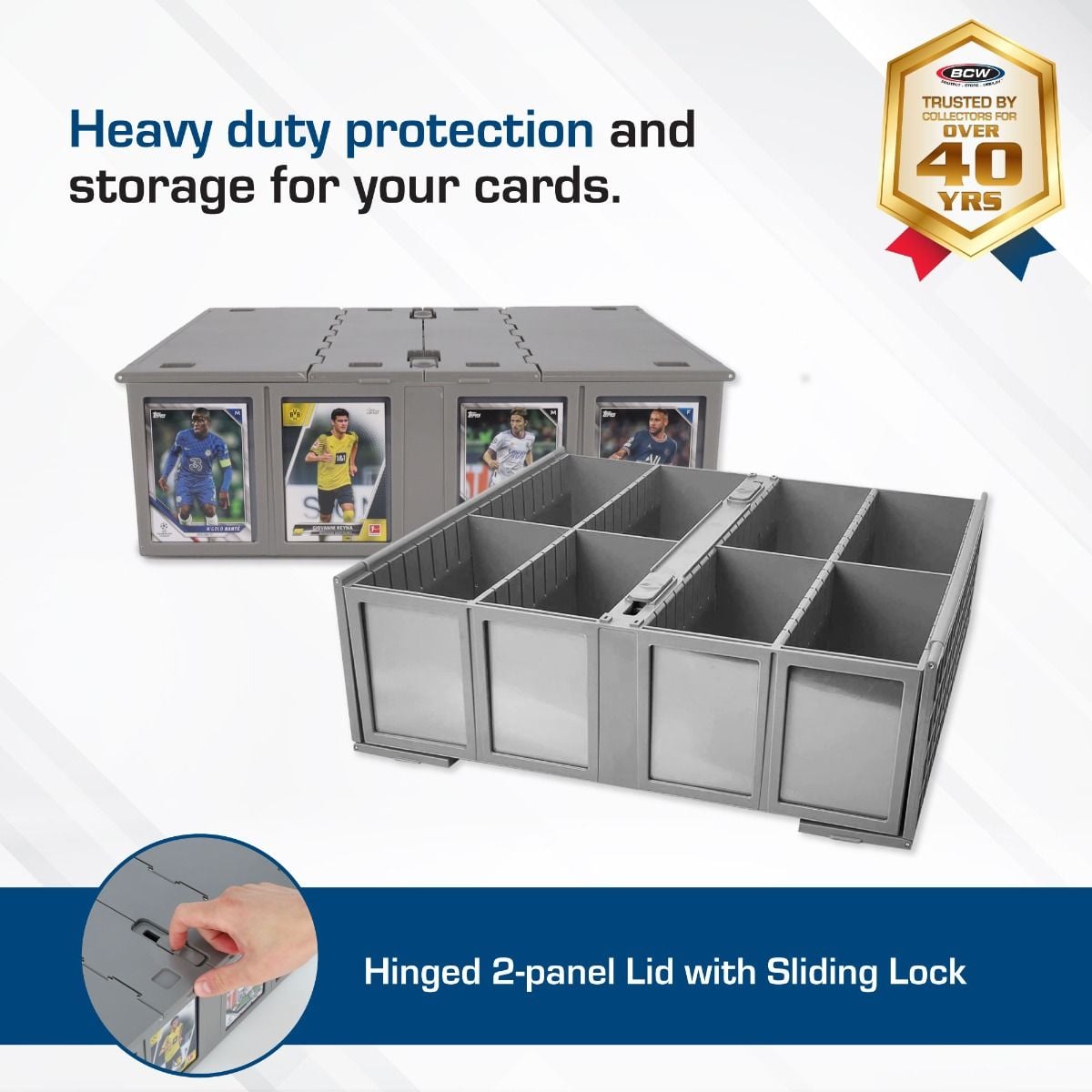 BCW Collectible Card Bin - 3200ct. Grey