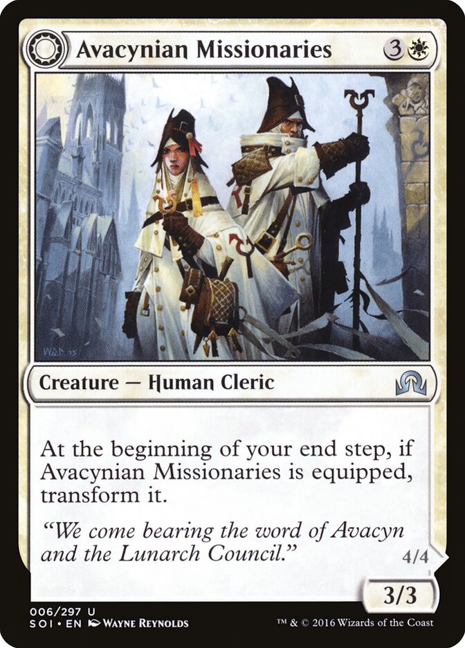 Avacynian Missionaries // Lunarch Inquisitors (6) - Shadows over Innistrad (SOI)