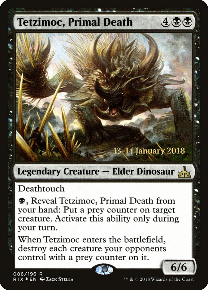 Tetzimoc, Primal Death (86s) - Rivals of Ixalan Promos (PRIX)