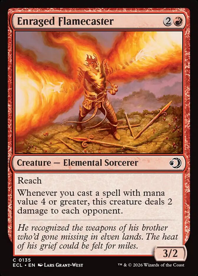 Enraged Flamecaster (135) - Lorwyn Eclipsed (ECL)
