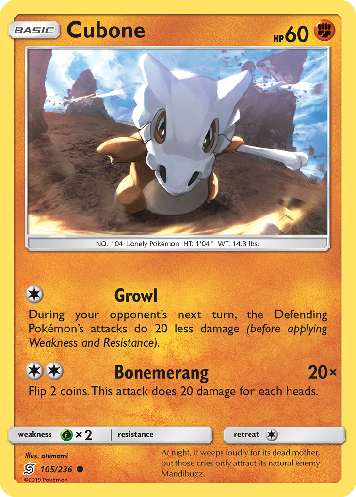 Cubone (105/236) - Unified Minds (UNM)