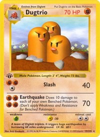 Dugtrio (19) - Base Set (Shadowless) (BSS)