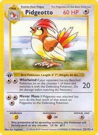 Pidgeotto (22) - Base Set (Shadowless) (BSS)