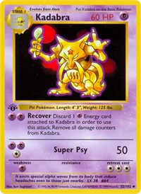 Kadabra (32) - Base Set (Shadowless) (BSS)