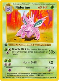 Nidorino (37) - Base Set (Shadowless) (BSS)