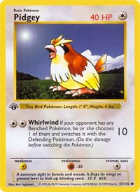 Pidgey (57) - Base Set (Shadowless) (BSS)