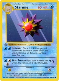 Starmie (64) - Base Set (Shadowless) (BSS)