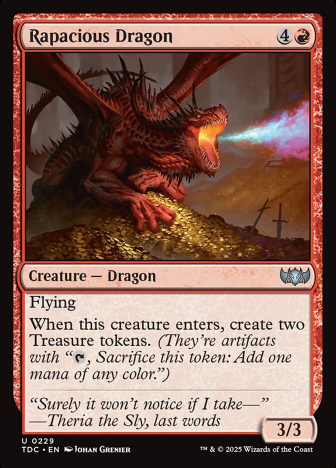 Rapacious Dragon (229) - Tarkir: Dragonstorm Commander (TDC)