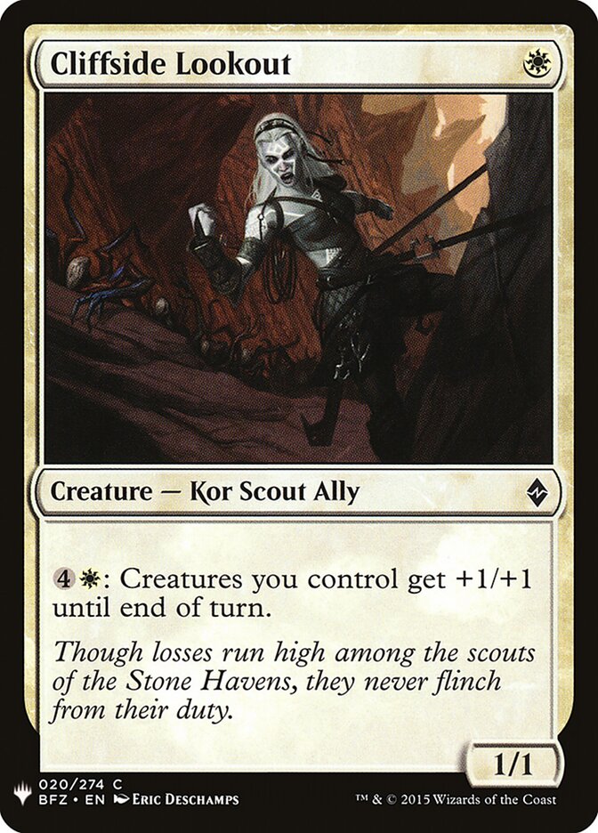 Cliffside Lookout (BFZ-20) - The List (PLST)