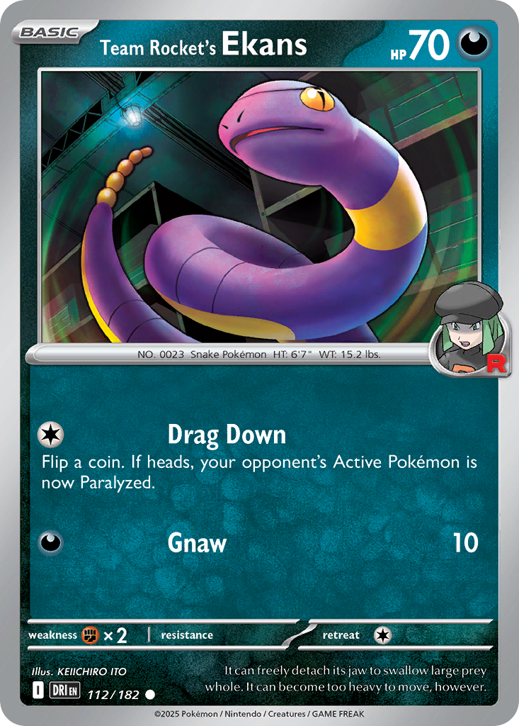 Team Rocket's Ekans (112/182) - Destined Rivals (DRI)