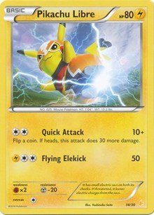 Pikachu Libre (14 - Non-Holo) (14) - XY Trainer Kit: Pikachu Libre & Suicune (PR)