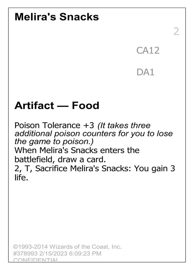 Melira's Snacks (CA12) - Unknown Event (UNK)