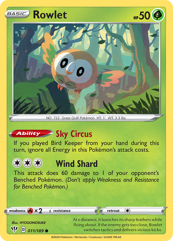 Rowlet (11/189) - Darkness Ablaze (DAA)
