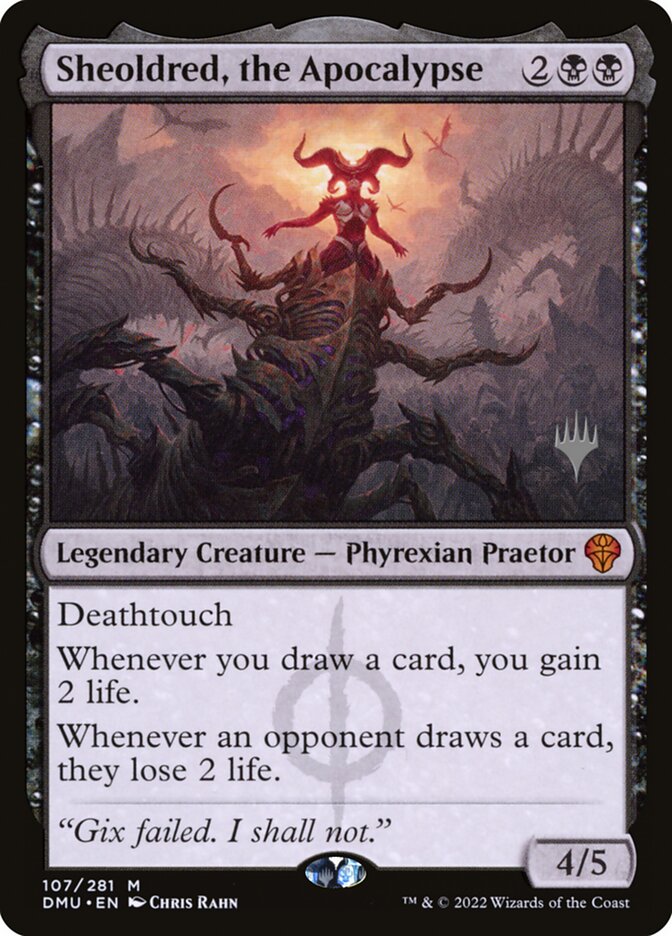 Sheoldred, the Apocalypse (107p) - Dominaria United Promos (PDMU)