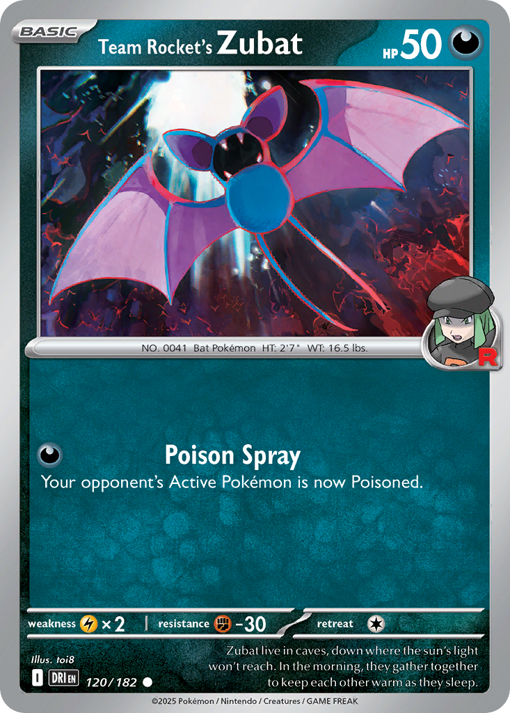 Team Rocket's Zubat (120/182) - Destined Rivals (DRI)