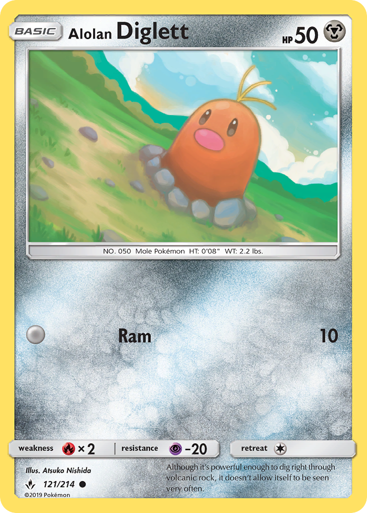 Alolan Diglett (121/214) - Unbroken Bonds (UNB)