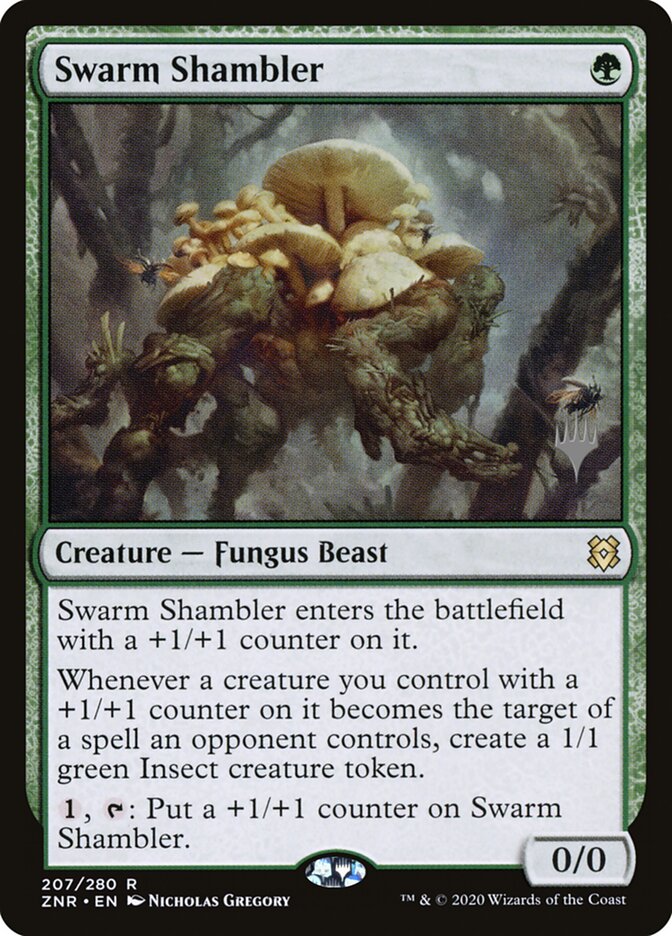 Swarm Shambler (207p) - Zendikar Rising Promos (PZNR)