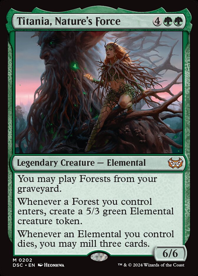 Titania, Nature's Force (202) - Duskmourn: House of Horror Commander (DSC)