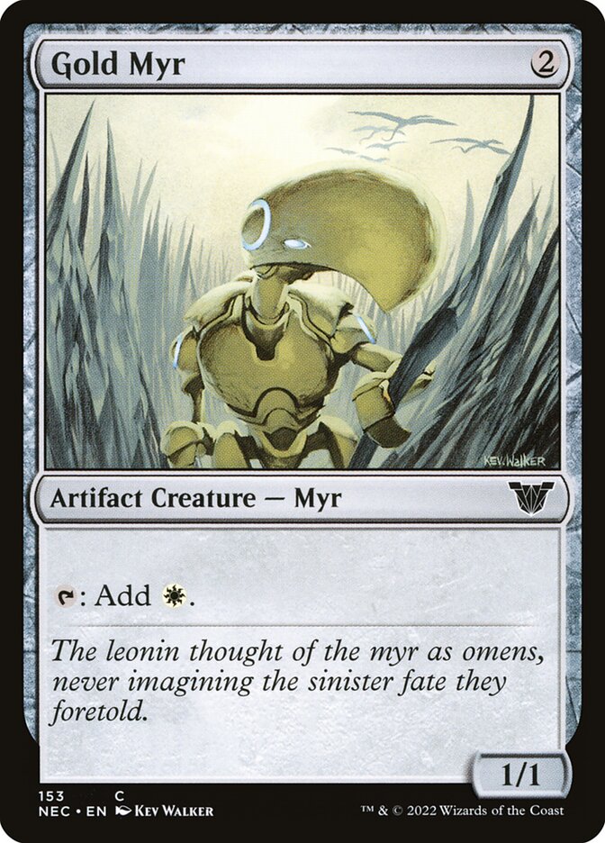 Gold Myr (153) - Neon Dynasty Commander (NEC)