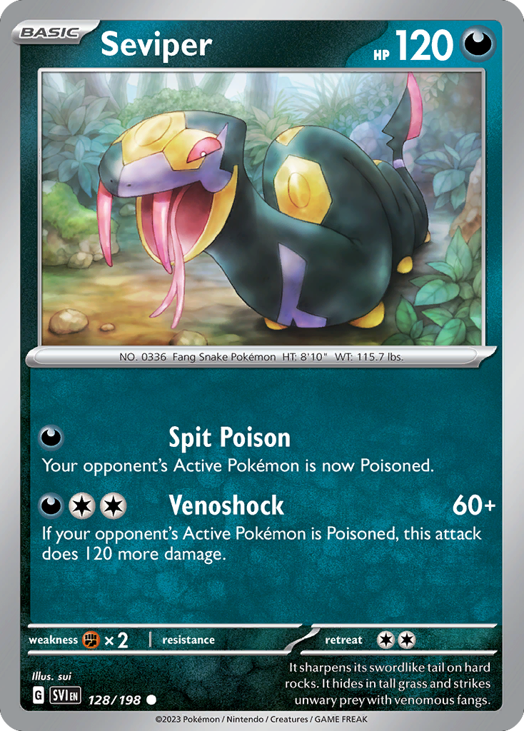 Seviper (128/198) - Scarlet & Violet (SVI)