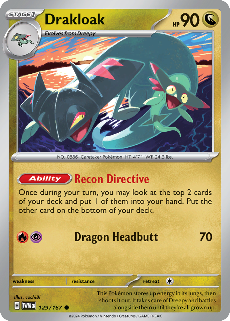 Drakloak (129/167) - Twilight Masquerade (TWM)