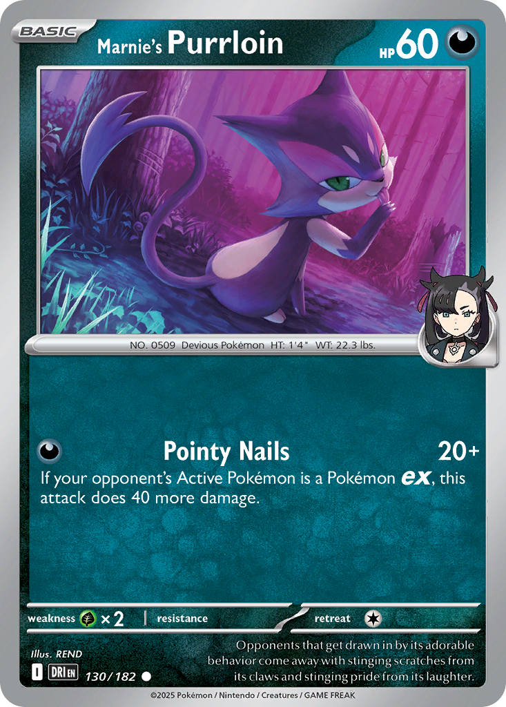 Marnie's Purrloin (130/182) - Destined Rivals (DRI)