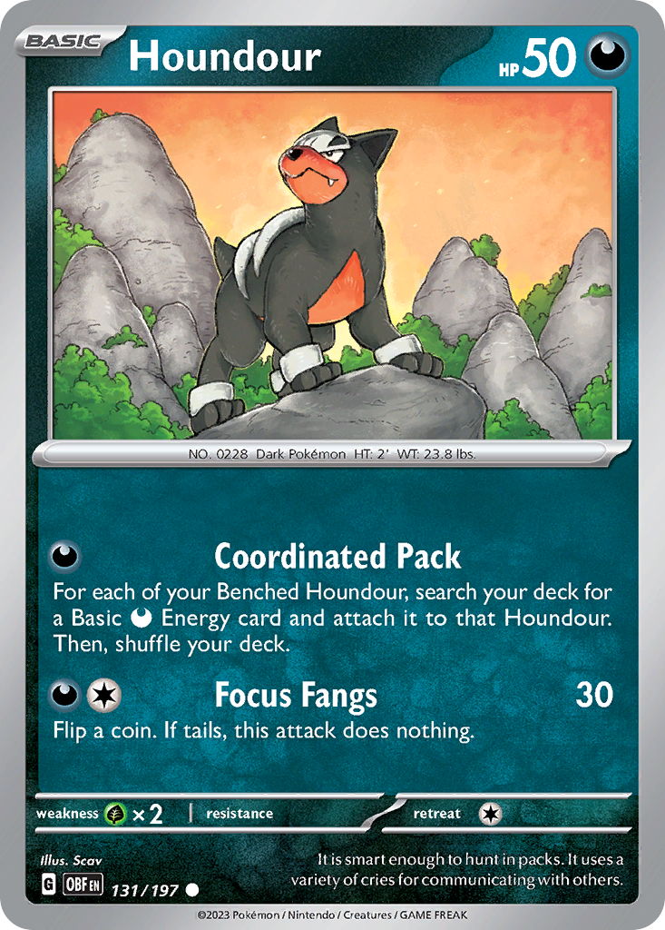 Houndour (131/197) - Obsidian Flames (OBF)