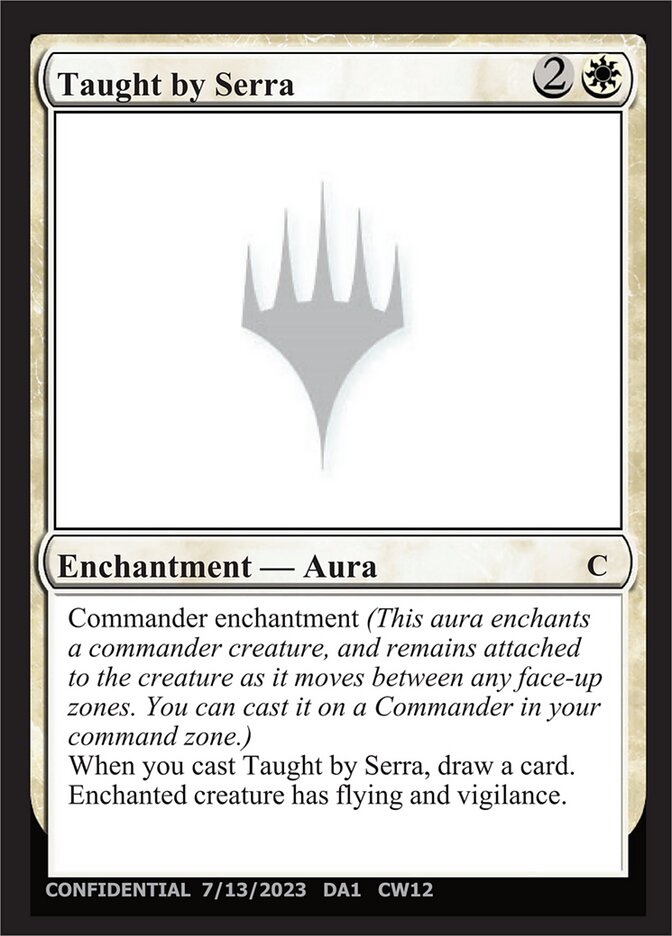 Taught by Serra (CW12) - Unknown Event (UNK)
